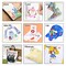 36-Color Fabric Markers Set - Permanent Markers for T-Shirts, Clothes, Sneakers, and Jeans with 11 Stencils and 1 Fabric Sheet, Ideal for Kids and Adults Painting and Writing